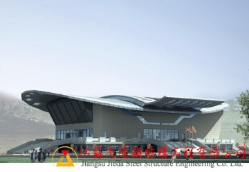 新疆地區(qū)體育館拱形屋頂網(wǎng)架建設(shè)工程