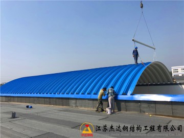 鹽城亭湖糧庫倉間罩棚拱形屋頂